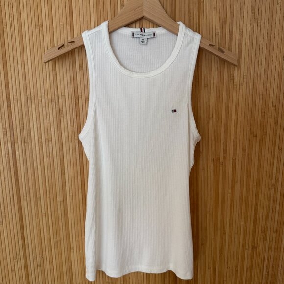 Tommy Hilfiger Slim Fit Stretch-Rib Tank Top Small - Picture 1 of 8